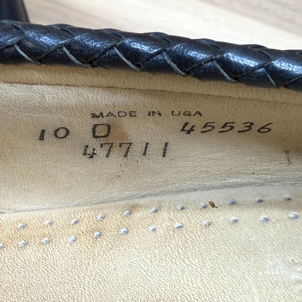 Allen Edmonds Maxfield Tassel Moc Toe Loafers 10 D Black Preppy Ivy Business‎